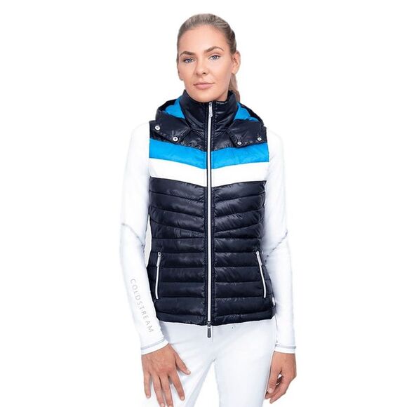 Coldstream Womens/Ladies Southdean Quilted Vest / Navy/White/Blue - Picture 3 of 8